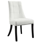 Modway - Noblesse Restauration Vinyle Fauteuil d’appoint - Blanc-Fauteuil élégant à manger