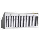 KUCHT KRH600-GL 60 po Hotte sous armoire - avec commandes numériques - 1200 CFM - Acier inoxydable/Or-Équipée de deux lampes DEL, cette hotte au design sans soudure offre une meilleure visibilité pendant la cuisson et rehausse l’apparence de votre cuisinière Kucht de style professionnel