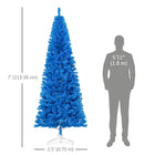 HOMCOM - Sapin de Noël artificiel de 7 pi avec ouverture automatique - Bleu-Convient aux salles, aux écoles et à la maison 