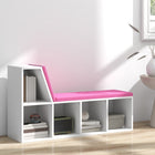 HOMCOM - Bibliothèque avec coin lecture - rose-2 coussins amovibles et détachables pour un nettoyage facile 