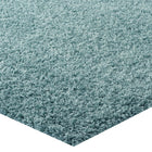 Modway - Enyssa Solide Tapis 5 pi l x 8 pi L Shag Area - Bleu aqua et ivoire-Haute densité / Tissé à la machine