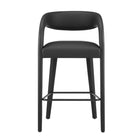 Modway - Pinnacle Cuir végane Tabouret de bar - Noir noir - Ensemble de 2-8