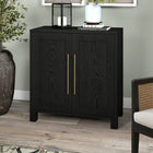Hudson&Canal - Meuble d'appoint Chabot de 28 po de largeur - Grain noir-Dimensions du produit : 14" L x 28" l x 32" H