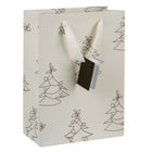 Gry Mattr - Grand sac-cadeau - Motif arbres verts- Comprend des poignées durables et une étiquette-cadeau assortie