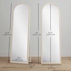 HOMCOM - Miroir corporel arqué - 21 po l x 64 po H - blanc-Construit avec un cadre en PS robuste et un support stable pour une fiabilité durable 