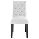 Modway - Duchess Bouton touffé Tissu Chaise à manger - Blanc-Assemblée requise