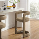 Modway - Winslow Performance Velvet Tabouret de comptoir - Taupe-Rembourrage résistant aux taches