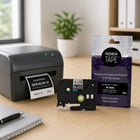 Premium Tape - Compatible avec Brother TZ325, TZ-325, TZE-325, TZE325 - Blanc / Noir - 9 mm-Largeur de ruban de 9 mm avec longueur totale de 8 m par cassette.