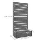 Outsunny - jardinière surélevée avec treillis pour plantes grimpantes - gris foncé-La planche composite bois-plastique est plus résistante en extérieur que le bois seul
