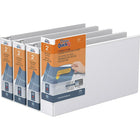 Reliure QuickFit View robuste, format légal, 8,5 po x 14 po, orientation paysage, 2 po, anneaux ronds, blanc, paquet de 4-Paysage légal, affichage circulaire, blanc, capacité de 400 feuilles, 2"