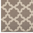 Modway - Cerelia Treillis marocains intérieurs et extérieurs Tapis de comédie 8 pi l x 10 pi L - Beige clair et beige foncé-Polypropylène 100% doux