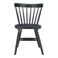 Zuo - Tyce Chaise de salle à manger - Noir - Ensemble de 2-Bois d’hévéa peint
