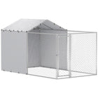PawHut - Chenil pour chien d’extérieur avec toit - 13,1 pi x 7,5 pi x 7,5 pi-Espace de vie spacieux pour les grands chiens et les races plus petites 