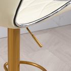 HOMCOM - Tabourets de bar pivotants à hauteur de comptoir réglable - blanc crème - paquet de 2-Repose-pieds inclus pour plus de confort lors de longues périodes d’assise 
