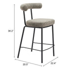 Zuo - Kede Tabouret de comptoir - Vert Tweed-8