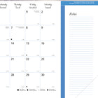 Blueline - 2027 Calendrier sous-main mensuel Imagine - 22 po x 17 po - Panoramas du monde - bilingue-Support en carton renforcé