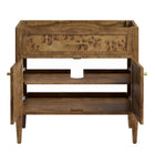 Modway - Elysian 36" Armoire de toilette de salle de bain (lavabo non inclus) - Brown-Placage en bois de burl