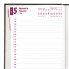 Brownline - 2027 agenda quotidien avec reliure collée et couverture rigide imitation lézard – 8 po x 5 po – noir-Coins détachables