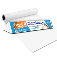 Clingers Cling-rite – Rouleau économique, blanc, 20 po x 30 po-FORMAT ET CONCEPTION PORTABLES : 40 feuilles blanches effaçables à sec sur un rouleau de 30,5 m. Chaque feuille perforée Cling-rite mesure 50,8 cm x 76,2 cm.
