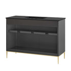 Modway - Awaken 48" Vanette de salle de bain - Noir noir-Assemblée requise