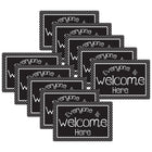 Ashley Productions - Smart Poly Tapis de souris pour ordinateur - 8" x 10" - Tout le monde est le bienvenu ici - Points NB - Paquet de 10-Commencez votre journée du bon pied avec ces accessoires élégants et fonctionnels qui arborent des citations inspirantes et des expressions positives.