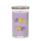 Yankee Candle - Signature Bougie parfumée à la lavande citronnelle - 14 oz-Le couvercle en métal brossé sert de dessous de verre à bougie