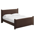 Modway - Rael Performance Velvet Lit de plateforme complet, Marron chocolat-6