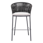 Zuo - Freycinet Tabouret de bar - Noir - Ensemble de 2-Coussin amovible