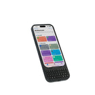 Clicks - Étui clavier pour iPhone 16 Plus – Onyx-Passez à l’action en accédant aux raccourcis iOS et à la saisie vocale en appuyant sur un bouton