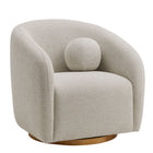 Modway - Holland Pivot Tissu chenille Fauteuil - Gris colombe-Fauteuil pivotant courbé