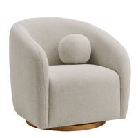 Modway - Holland Pivot Tissu chenille Fauteuil - Gris colombe-Fauteuil pivotant courbé