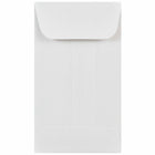 Jam Paper - Enveloppes commerciales n° 3 pour pièces de monnaie, 6,35 cm H x 11,4 cm l, Blanc, Paquet de 25- Couleur : Blanc