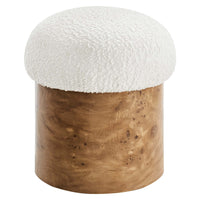 Modway - Breeze Boucle Tapis Ottoman - Burl d’ivoire-Ottoman Champignon