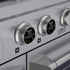 Kucht - 60 po Série KXP Cuisinière double énergie Gaz naturel - Acier inoxydable-Les grilles robustes en fonte diffusent une chaleur intense et permettent de déplacer les ustensiles d’un foyer à l’autre sans les soulever
