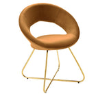 Modway - Nouvelle Performance Velvet Chaise à manger Ensemble de 2 - Cognac d’or-Rembourrage en mousse dense