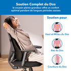 Mount-It! - Coussin de dossier complet Ergo Collection - Noir-Profitez d'une meilleure circulation de l'air grâce au tissu en maille respirante, qui vous garde au frais et à l'aise tout au long de la journée