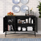 Hudson&Canal - Buffet Brighton 48" de largeur - Grain noir-Dimensions du produit : 14" L x 47,5" l x 32" H