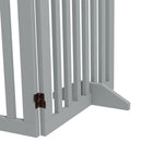 PawHut - Barrière pour animaux extra large autoportante 80 po avec pieds de support - gris clair-Dimensions totales : 80,3 po L x 11,8 po l x 29,5 po H (204 x 30 x 75 cm) 