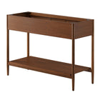 Modway - Zaire 48" compatible double évier Armoire de toilette de salle de bain (lavabo non inclus) - Noyer-Bassin d’évier et installations non inclus