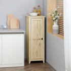 HOMCOM - Armoire de cuisine 48 po avec porte de grange - bois naturel-Taille compacte adaptée aux espaces restreints 