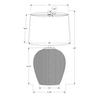 Monarch Specialties - Luminaire - 25 po H Lampe De Table - Rotin - Abat-Jour Beige - Transitionnel-Munie d'un cordon transparent de 5 pieds, cette lampe complémentaire polyvalente peut être placée sur une table d'appoint ou latérale, une table de nuit ou une table de chevet pour offrir une source d'éclairage élégante