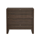 Manhattan Comfort - Linda 24" Table de nuit moderne à 2 tiroirs - Noyer brun - Lot de 2-Garantie limitée du fabricant de 30 jours