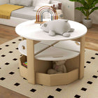 Qaba - Ensemble table et chaises pour enfants 5 pièces avec rangement pour chambre d’enfant - blanc-Surfaces lisses faciles à nettoyer pour réduire l'entretien  
