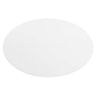 Modway - Zinque Ovale de 42 po Table à manger, Or Blanc-Revêtement blanc