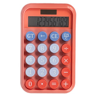 Pep Rally - Calculatrice à écrire - Rouge-Calculatrice de bureau à écran ACL incliné à 10 chiffres facile à lire