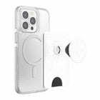 PopSockets - PopWallet+ pour MagSafe avec Anneau Adaptateur Magnétique - Blanc Fresh-Les cartes de crédit sont protégées par un bouclier magnétique