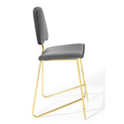 Modway - Ponder Performance Velvet Tabouret de bar - Gris-Vintage Glamour Style