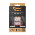 PanzerGlass - Protecteur d'écran de confidentialité pour iPhone 15 - Noir-Il réduit l'exposition à la lumière bleue et dispose d'un revêtement antireflet