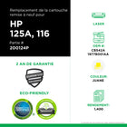 CIG - Cartouche de toner CB542A HP 125A remise à neuf - rendement standard - jaune- Écologique : Remanufacturé à partir d'une cartouche HP originale recyclée