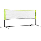 Soozier – Filet de badminton portatif – Jaune-Hauteurs réglables de 42,1 po à 61 po (107-155 cm) pour le badminton, le tennis, le pickleball et le volley-ball 
